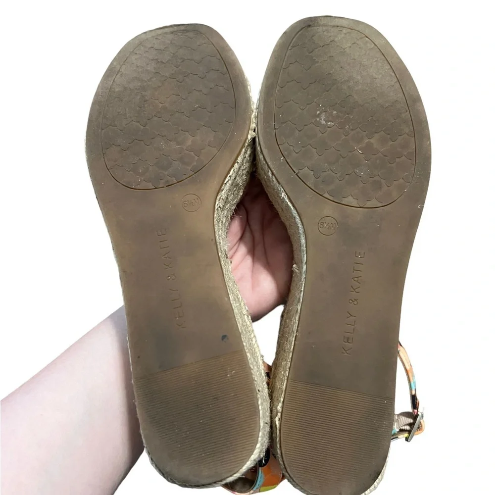 Kelly & Katie Mutable Color polkadot platform Wedge Shoes Size 8 1/2
